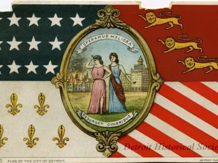 Postcard - Flag of the City of Detroit