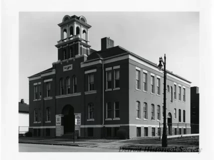 Print, Photographic - Clay School.  Myrtle St. Between Cass & Second, Det. MI.