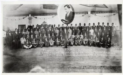 Print, Photographic - Prophet W.D. Fard Crowning the Lost Found Brothers of Islam in North America, with their own Freedom, Justice and Equality