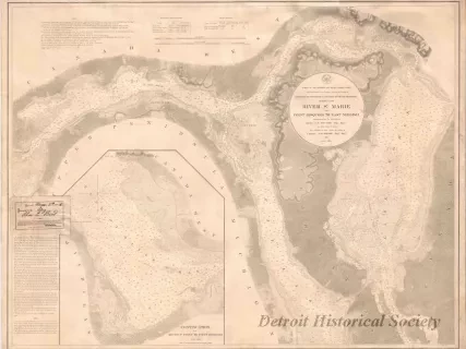 Chart, Navigational - Chart No. 1 of River Ste. Marie from
Point Iroquois to East Neebish